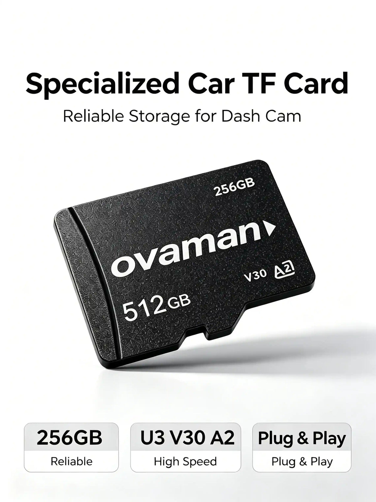 OVAMAN 256GB Micro SD Card – High-Speed, High-Capacity Storage for Your Dash Cam-2