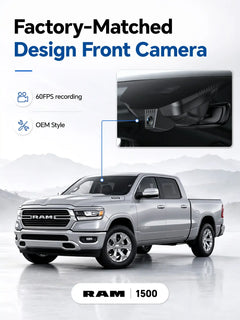 ovaman OEM‑Style Streaming Rearview Mirror with Dash Cam for RAM 1500-3