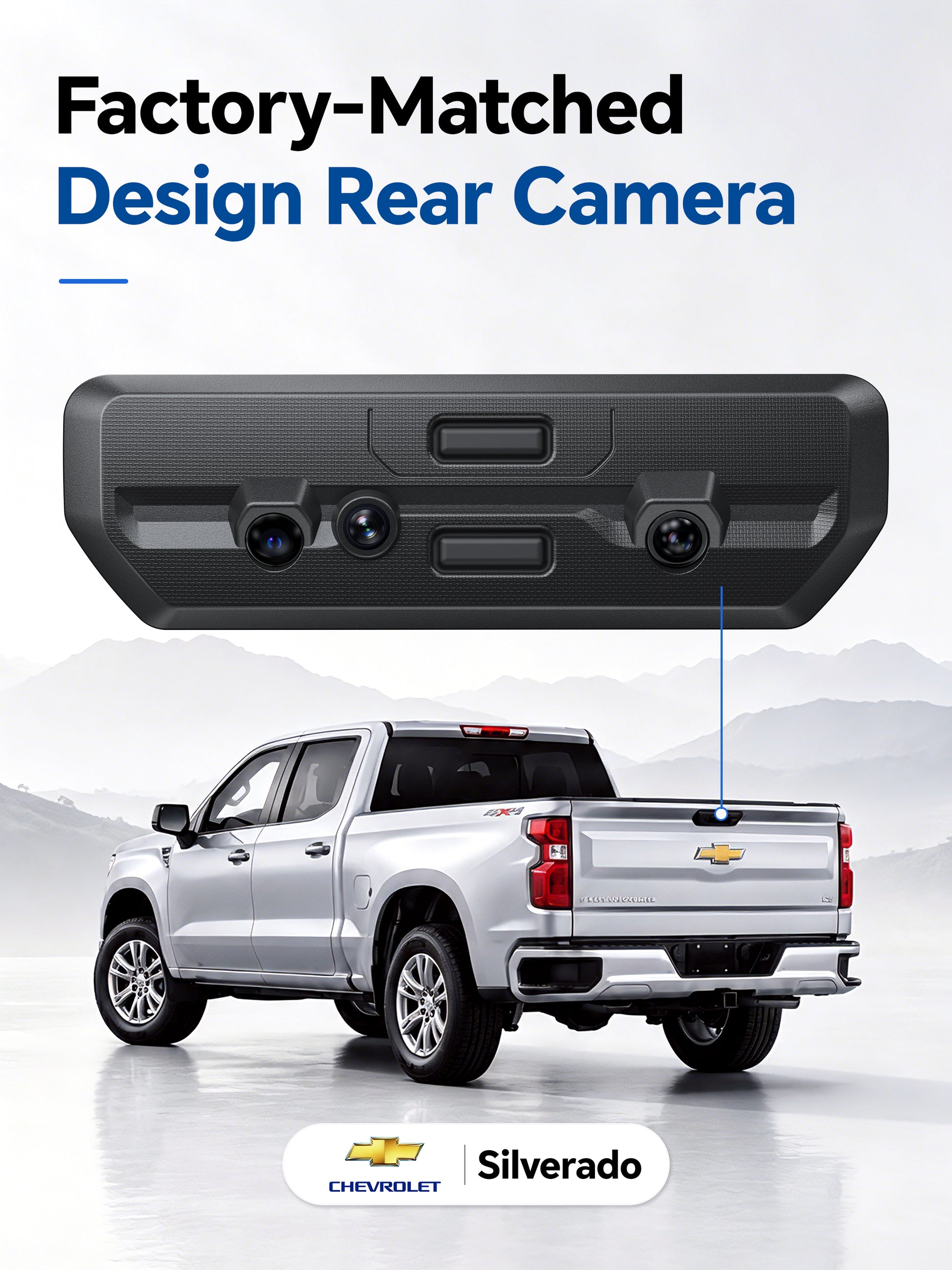 ovaman OEM‑Style Streaming Rearview Mirror with Dash Cam for Chevy Silverado– 60fps Dual Recording-4