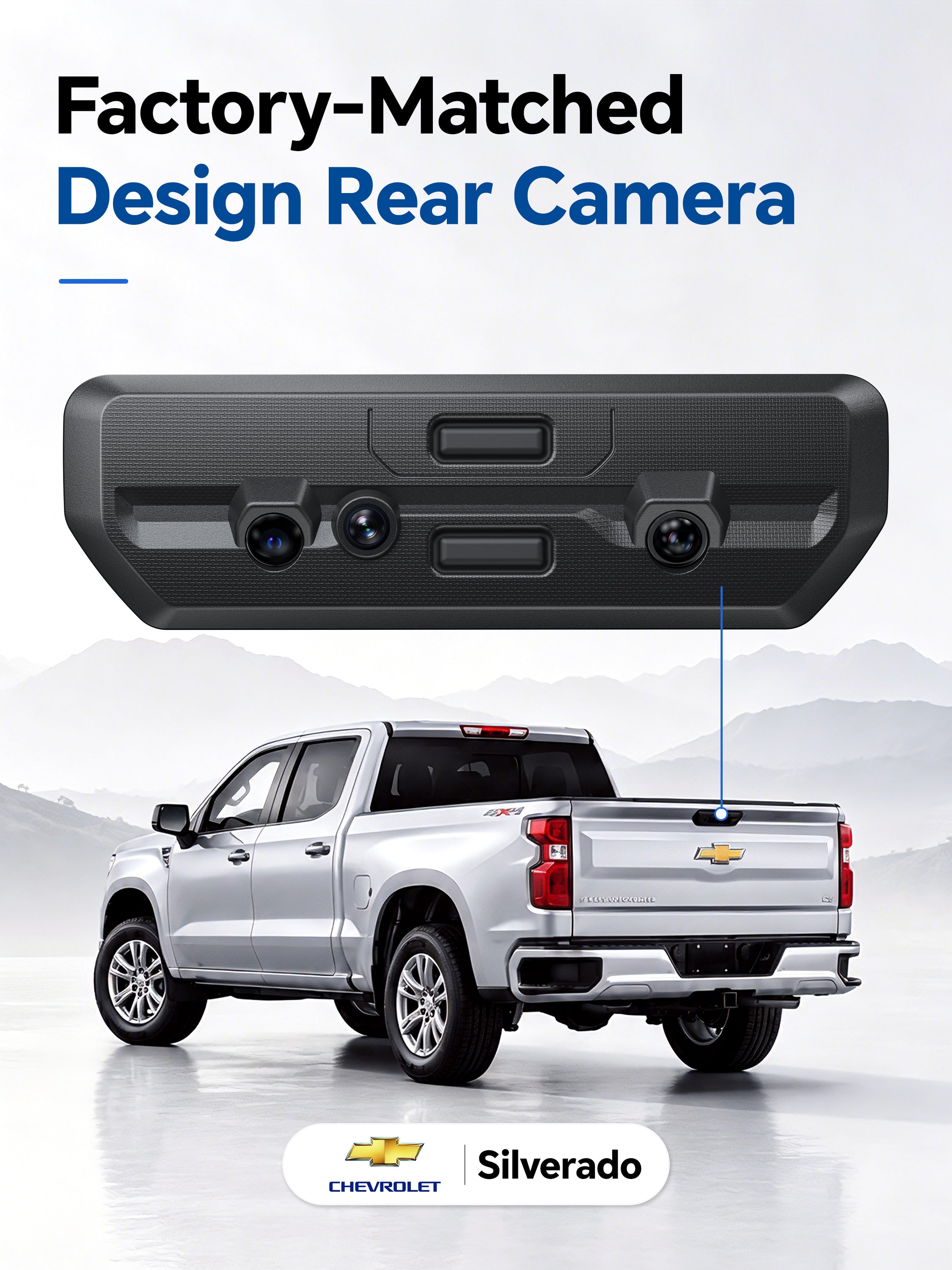 ovaman OEM‑Style Streaming Rearview Mirror with Dash Cam for Chevy Silverado– 60fps Dual Recording-4
