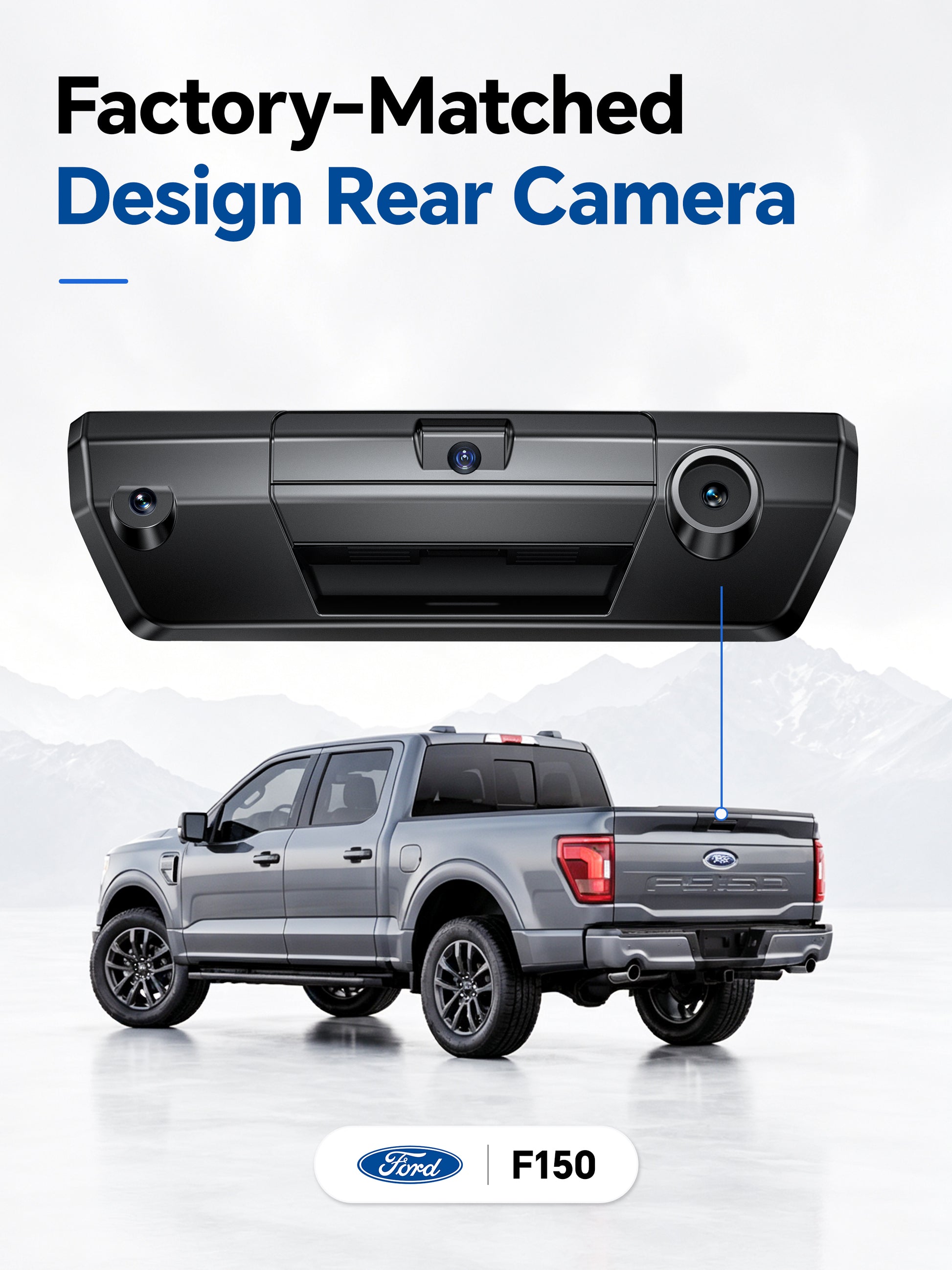 ovaman OEM‑Style Streaming Rearview Mirror with Dash Cam for Ford F‑150 – 60fps Dual Recording-4