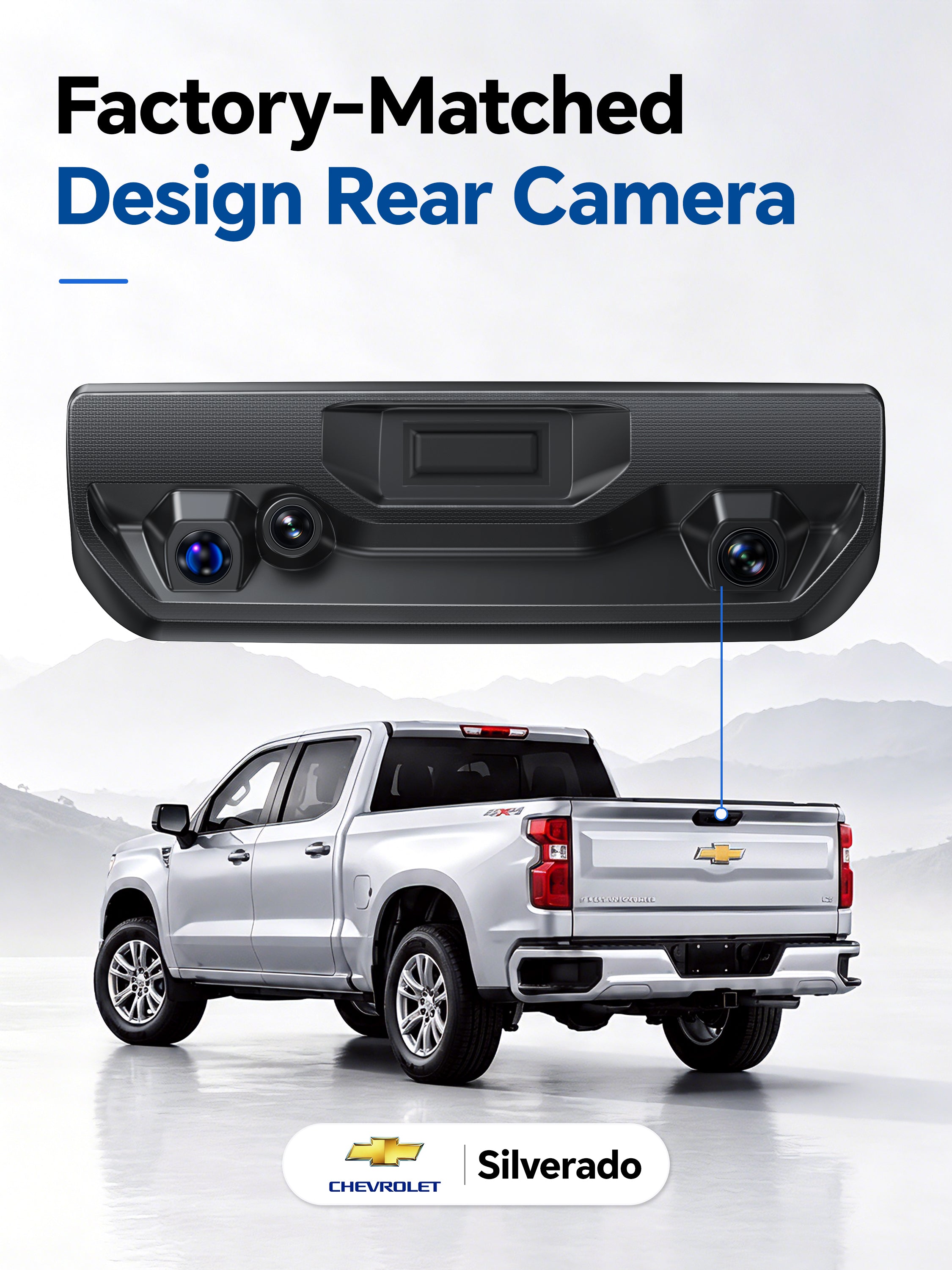 ovaman OEM‑Style Streaming Rearview Mirror with Dash Cam for Chevy Silverado (HD2-4925, 8 Vents)– 60fps Dual Recording-4