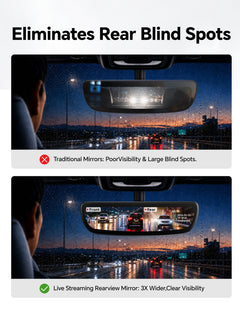 ovaman OEM‑Style Streaming Rearview Mirror with Dash Cam for RAM 1500 – 60fps Dual Recording-2