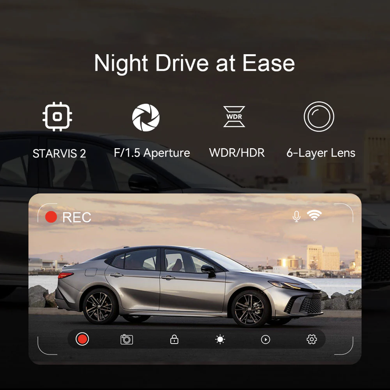 4K Dash Cam for Alfa Romeo，with STARVIS 2 Sensor, WiFi, App, Loop Recording, G-Sensor,  24H Parking Mode-4